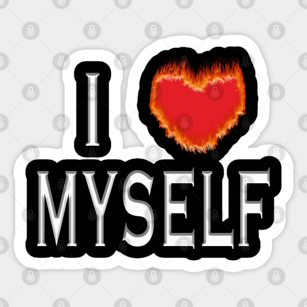 I Heart Myself Sticker by keyla